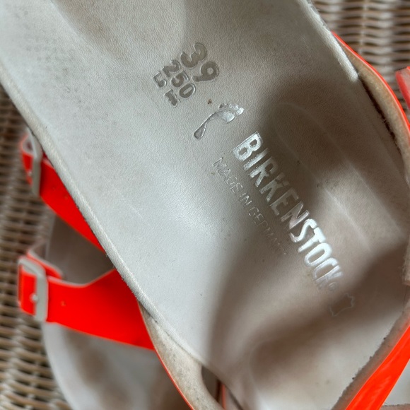 Birkenstock yao flor orange sandals. sz 8 - Picture 3 of 6